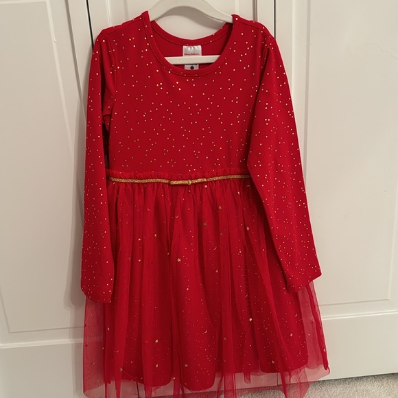Hanna Andersson Super Soft Shimmer Tulle Skater Dress - Red - Picture 3 of 3